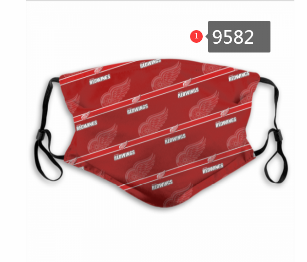 New 2020 NHL Detroit Red Wings #2 Dust mask with filter
